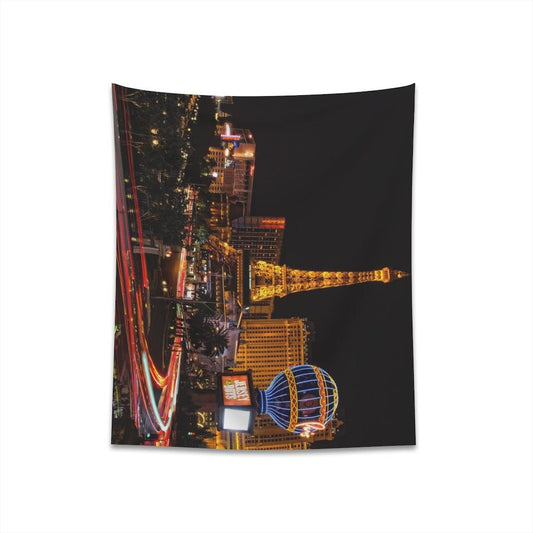 Las Vegas The Strip Night Skyline Wall Tapestry - Art Unlimited