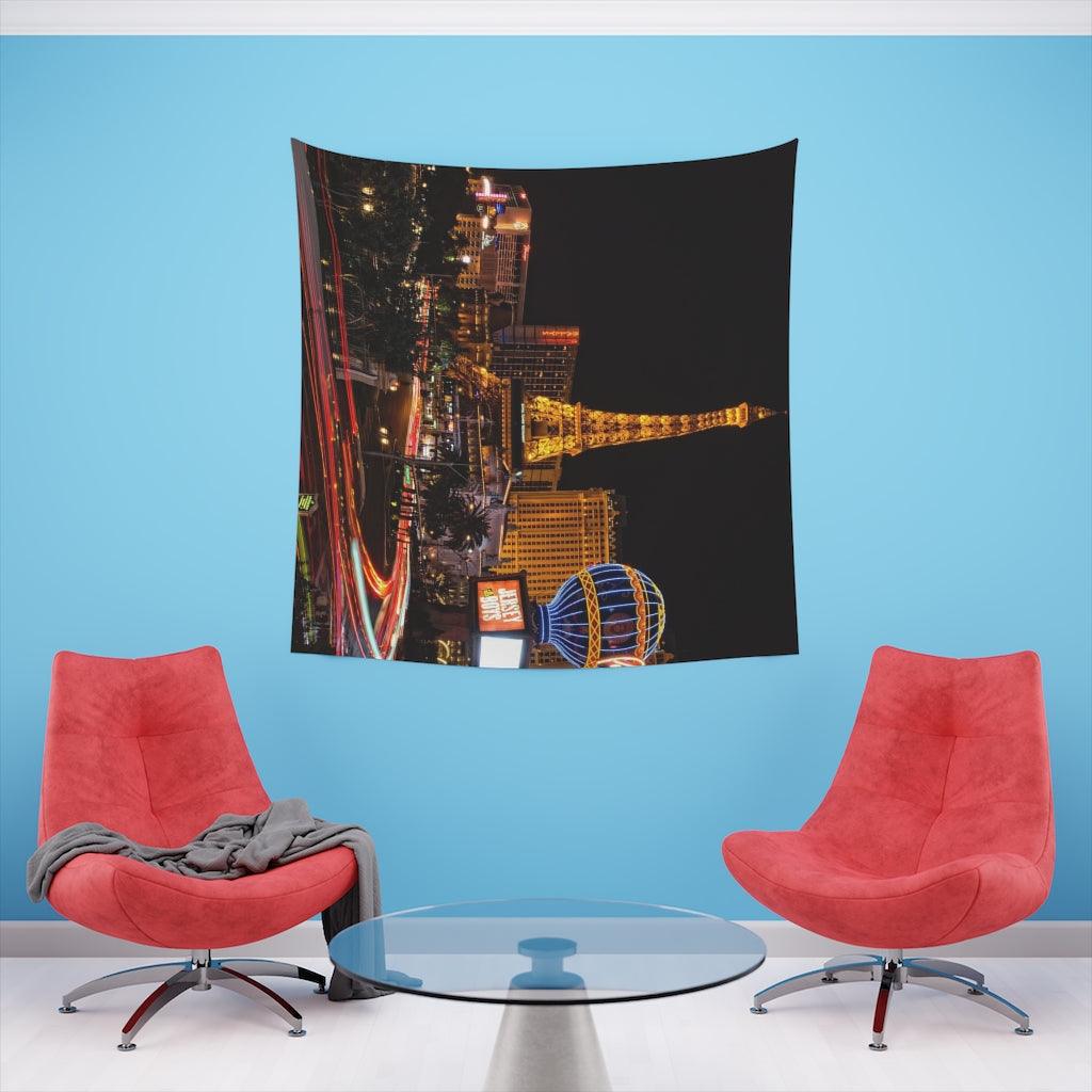 Las Vegas The Strip Night Skyline Wall Tapestry - Art Unlimited