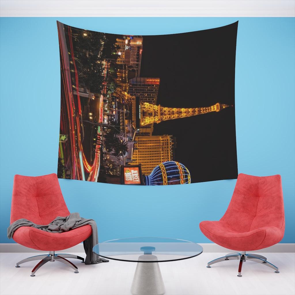 Las Vegas The Strip Night Skyline Wall Tapestry - Art Unlimited