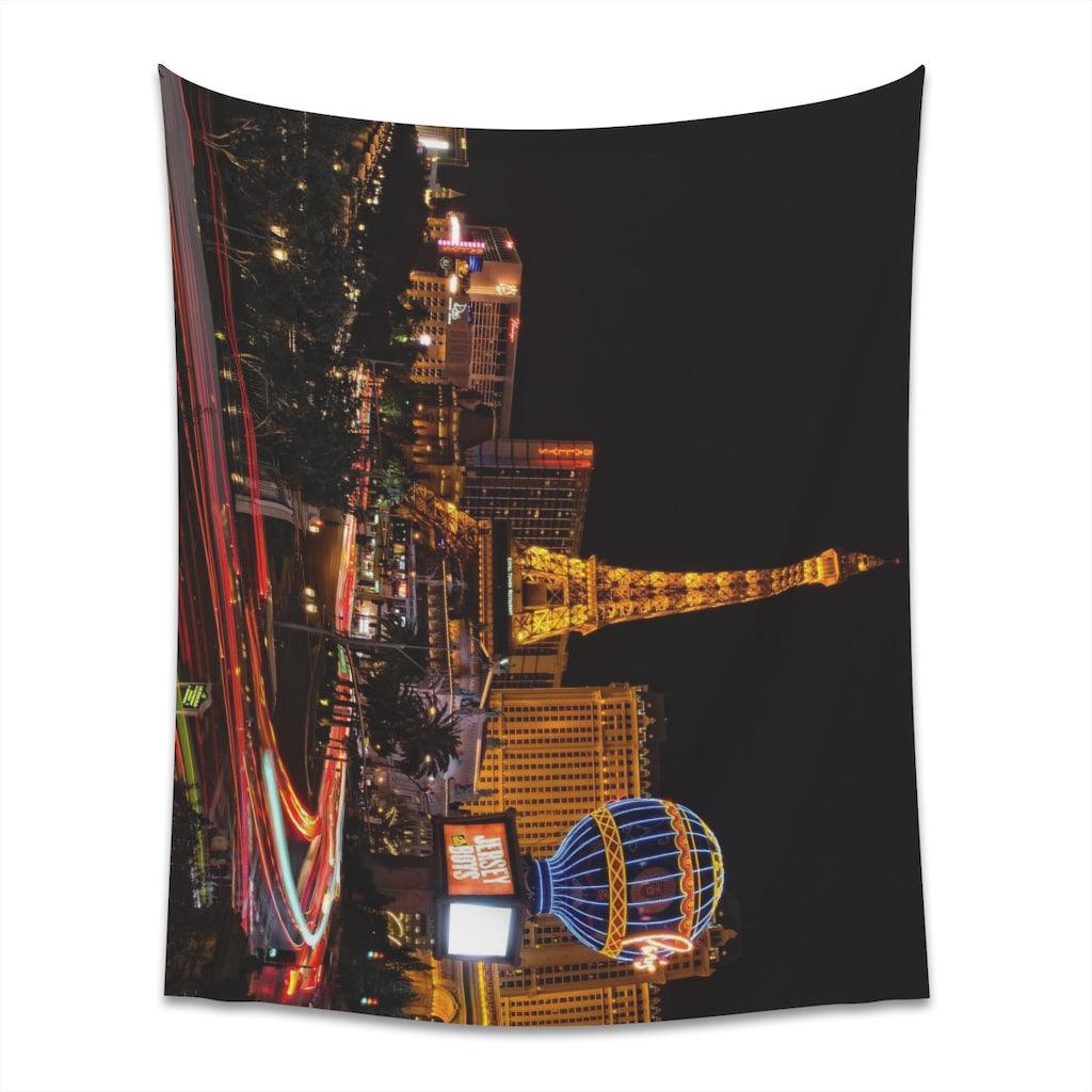 Las Vegas The Strip Night Skyline Wall Tapestry - Art Unlimited