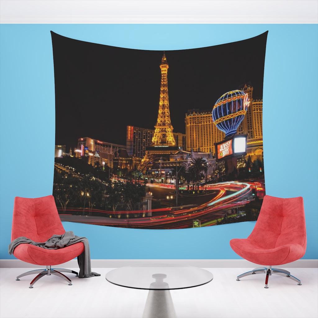 Las Vegas The Strip Night Skyline Wall Tapestry - Art Unlimited