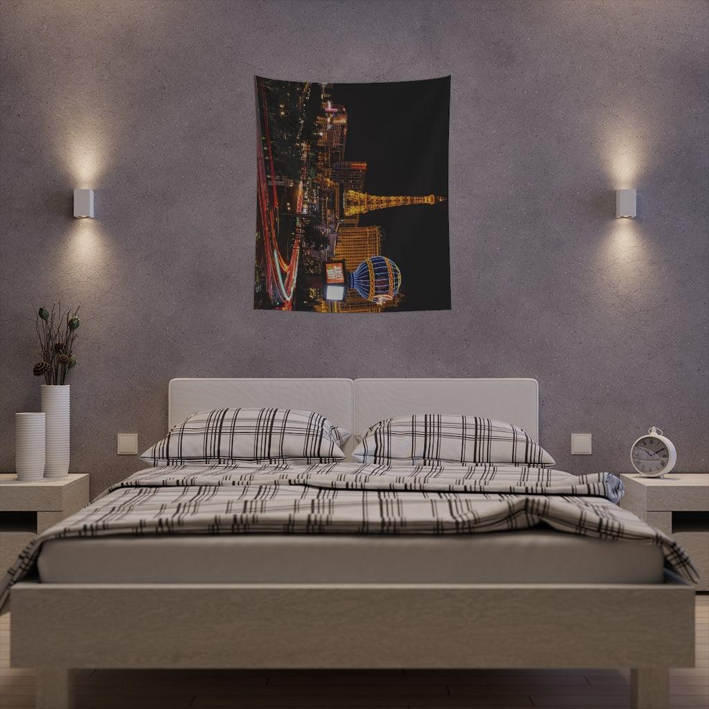 Las Vegas The Strip Night Skyline Wall Tapestry - Art Unlimited