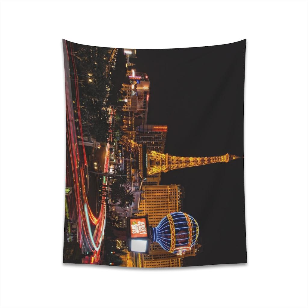 Las Vegas The Strip Night Skyline Wall Tapestry - Art Unlimited