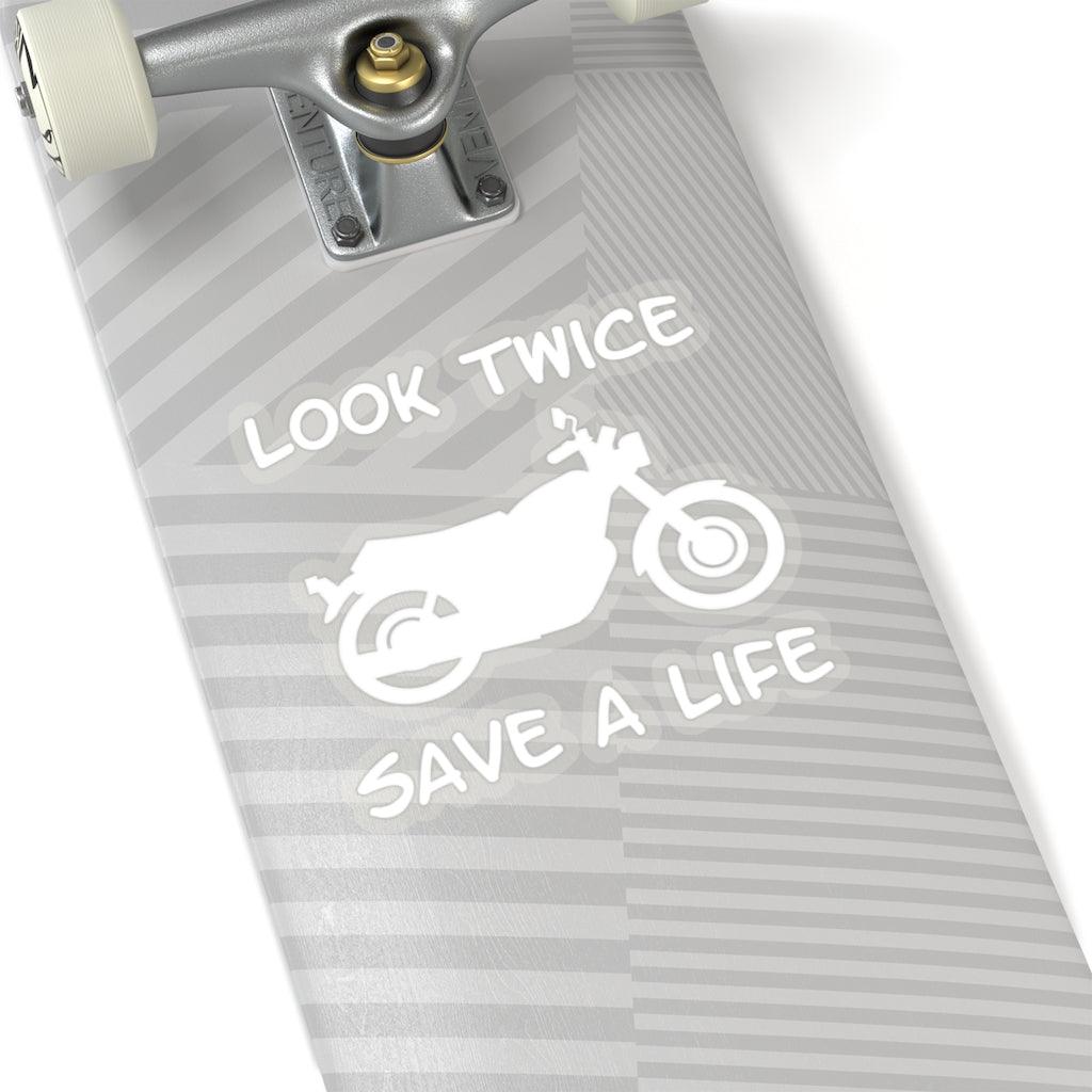 Look Twice Save A Life Sticker - Art Unlimited