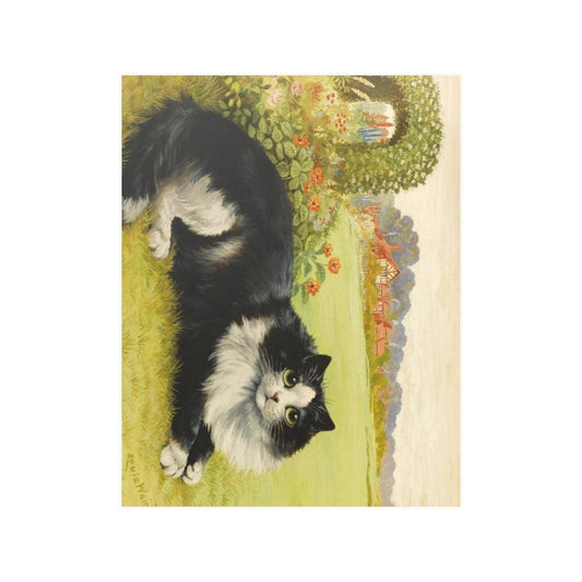 Louis Wain Cat Victorian 1900 Art Black And White Hair Cat Print Poster - Art Unlimited