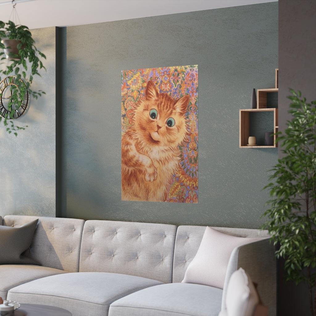 Louis Wain Ginger Cat Art Print Poster - Art Unlimited