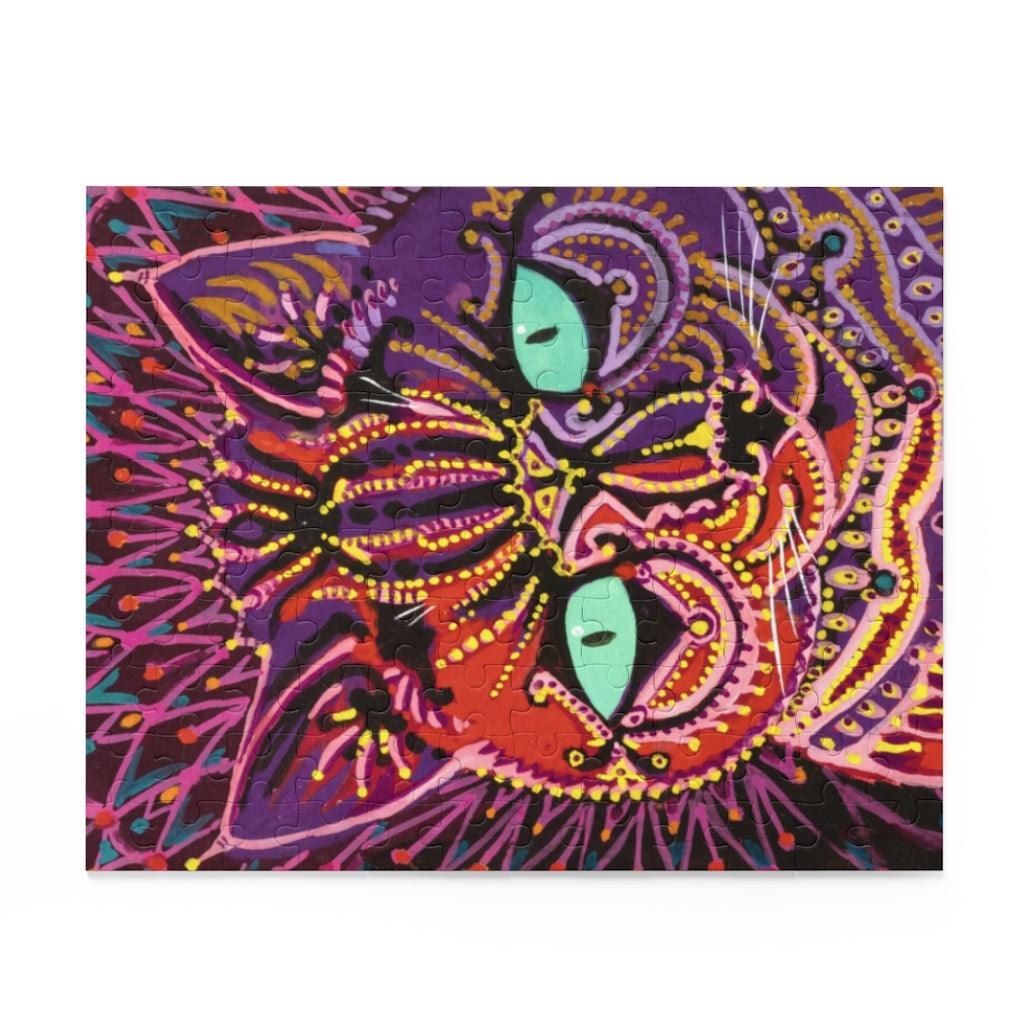 Louis Wain - Kaleidoscopic Psychedelic Cat Puzzle (120, 252, 500-Piece) - Art Unlimited