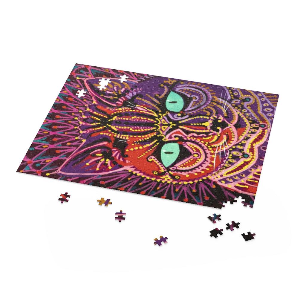 Louis Wain - Kaleidoscopic Psychedelic Cat Puzzle (120, 252, 500-Piece) - Art Unlimited