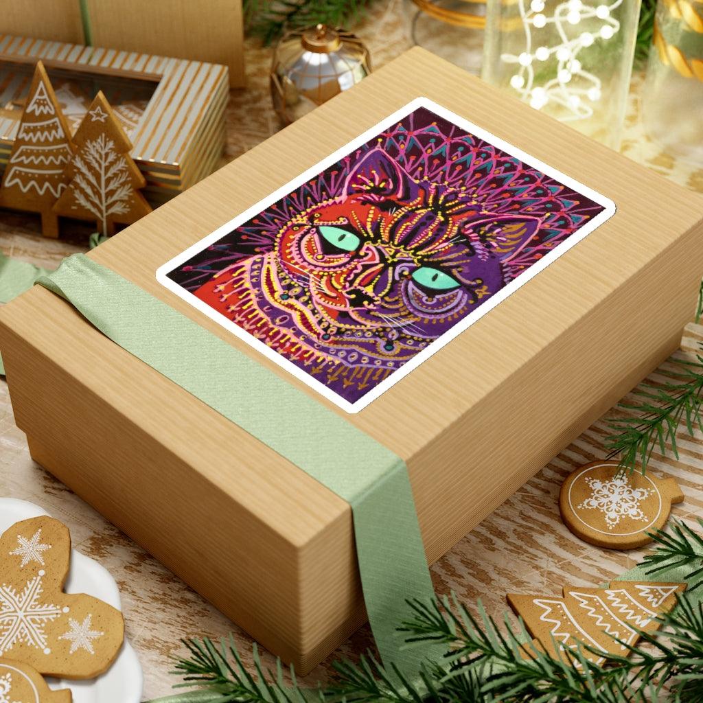 Louis Wain - Kaleidoscopic Psychedelic Cat Sticker - Art Unlimited