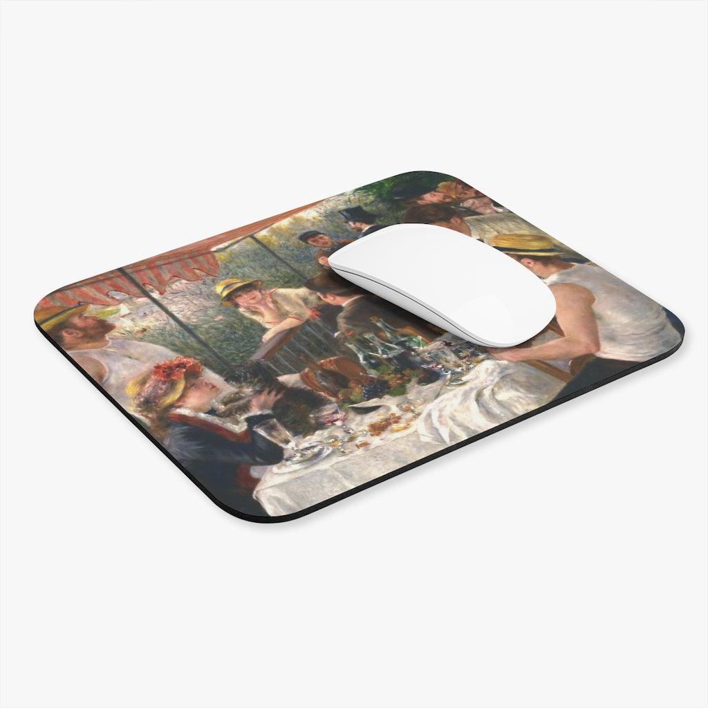 Luncheon Of The Boating Party By Pierre Auguste Renoir Mouse Pad - Art Unlimited