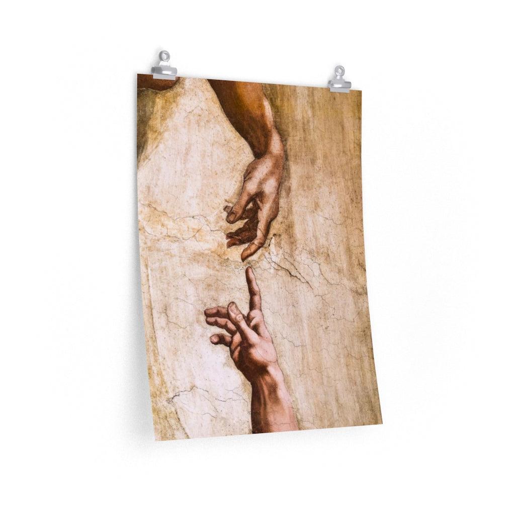Michelangelo Buonarroti - Hand Of God The Creation Of Adam Sistine Chapel Print Poster - Art Unlimited