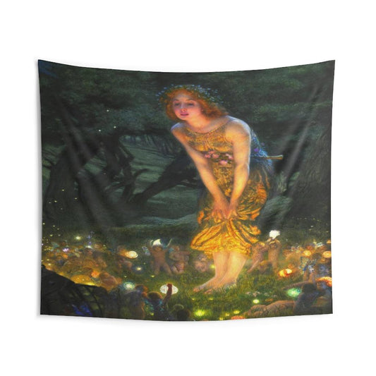 Midsummer Eve Edward Robert Hughes 1908 Wall Tapestry - Art Unlimited