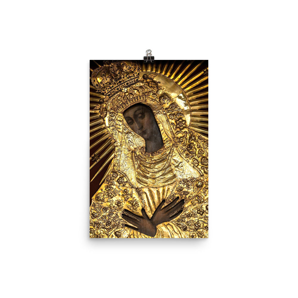 Black Madonna Poland Our Lady of Grace Of The Gate of Dawn Mother Of Mercy Print Poster