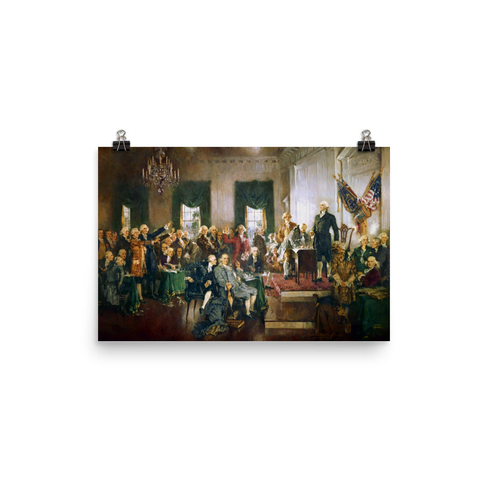 Signing Of The Constitution Of the United States By Howard Chandler Christy Print Poster