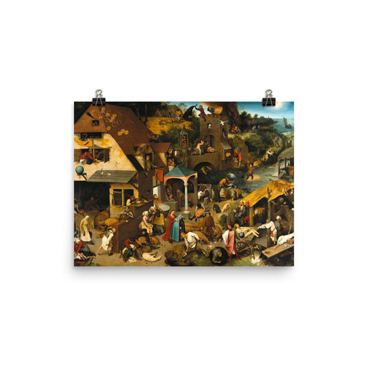 Pieter Bruegel The Elder Dutch Proverbs Print Poster