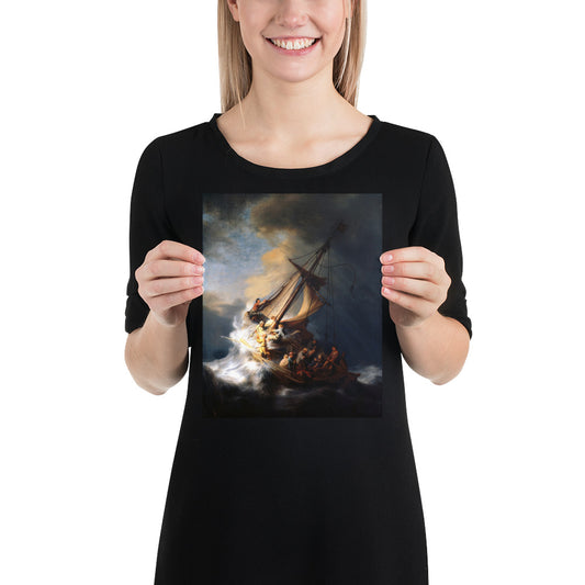 Rembrandt Van Rijn Christ In The Storm On The Sea Of Galilee Print Poster