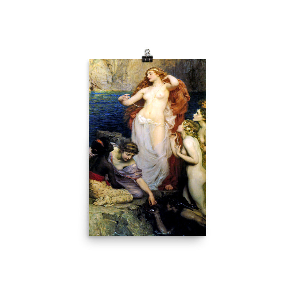Herbert James Draper - The Pearls of Aphrodite Print Poster
