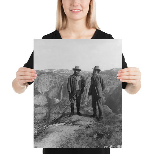 John Muir Teddy Roosevelt Yosemite National Park Print Poster