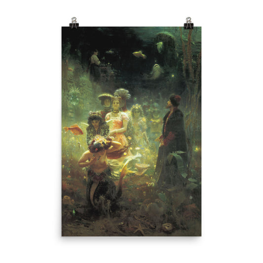 Sadko In The Underwater Kingdom By llya Repin Print Poster