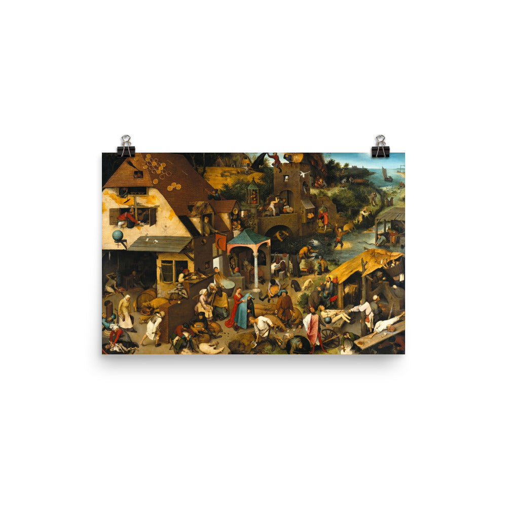 Pieter Bruegel The Elder Dutch Proverbs Print Poster