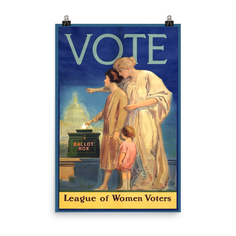 Vote Ballot Box League Of Women Voters United States Print Poster