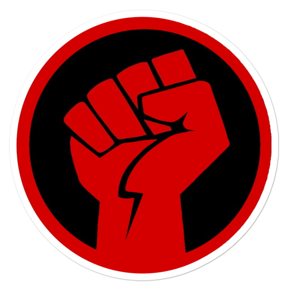 Red Power Fist Sticker