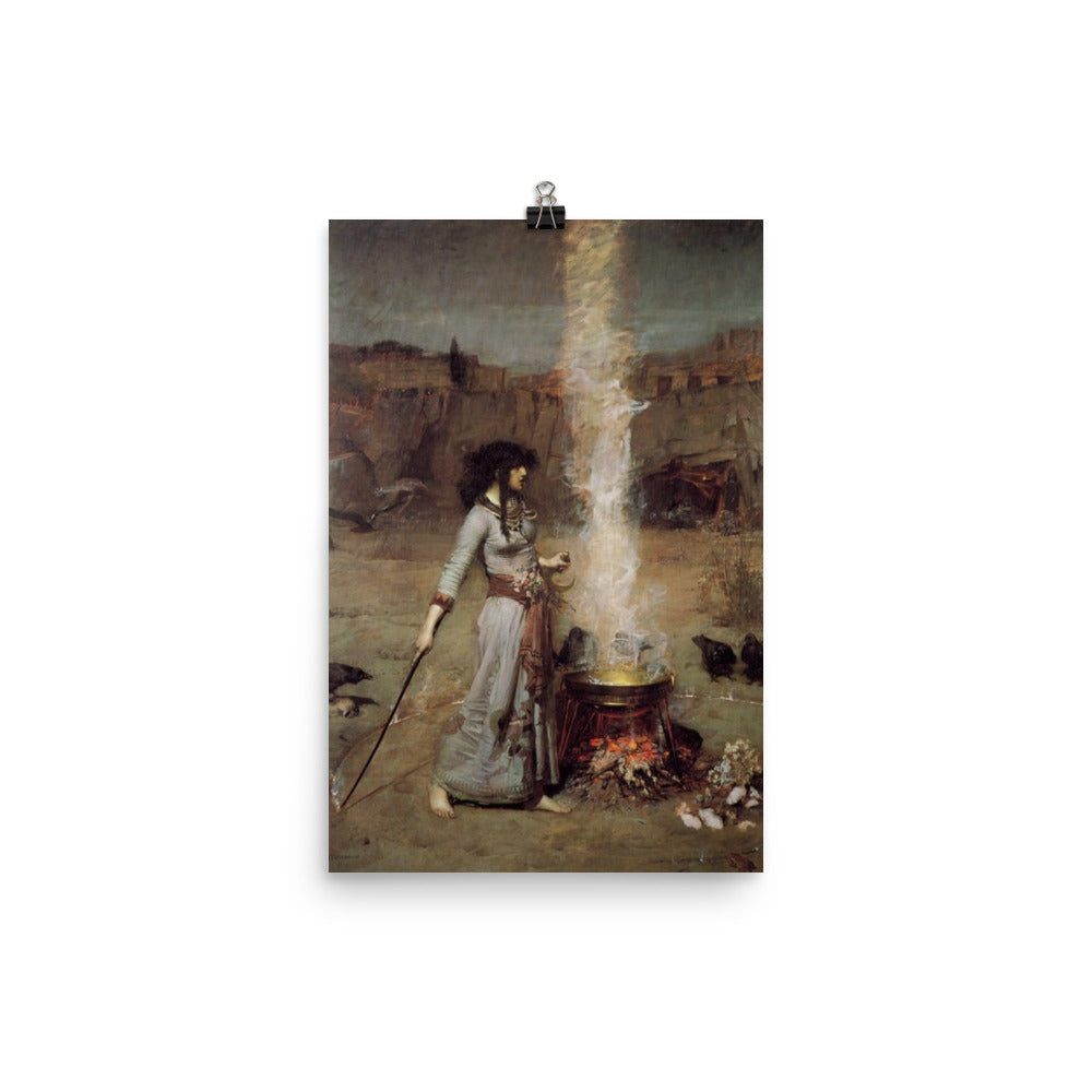 John William Waterhouse Magic Circle Print Poster