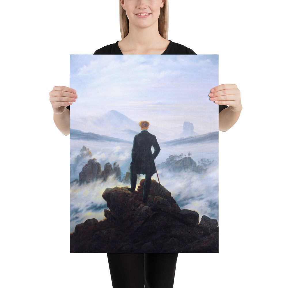 The Wanderer Above The Sea Of Fog By Caspar David Friedrich Print Poster