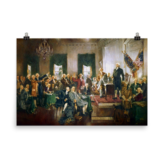 Signing Of The Constitution Of the United States By Howard Chandler Christy Print Poster