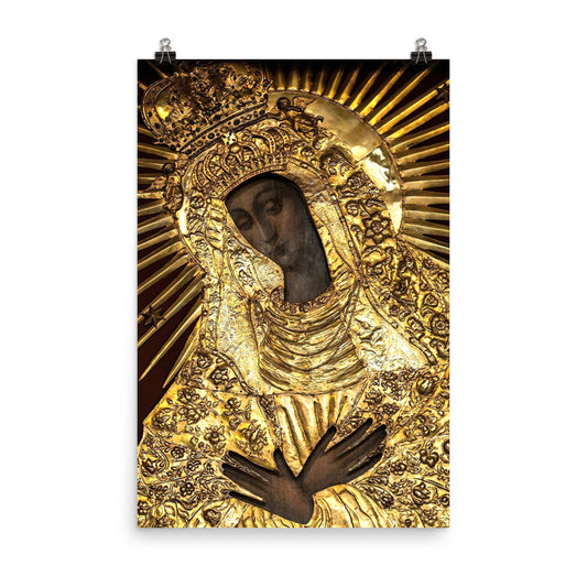 Black Madonna Poland Our Lady of Grace Of The Gate of Dawn Mother Of Mercy Print Poster