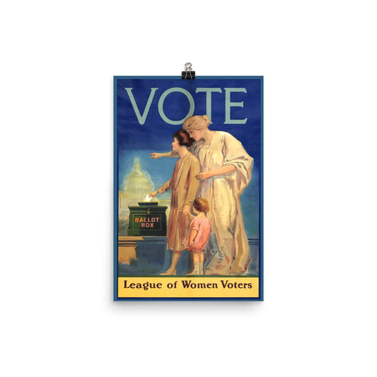 Vote Ballot Box League Of Women Voters United States Print Poster