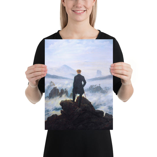 The Wanderer Above The Sea Of Fog By Caspar David Friedrich Print Poster