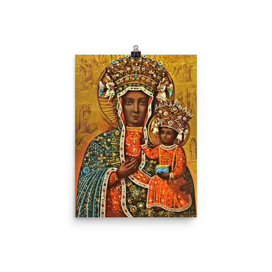 Our Lady Of Czestochowa Black Virgin Mary Madonna - Print Poster