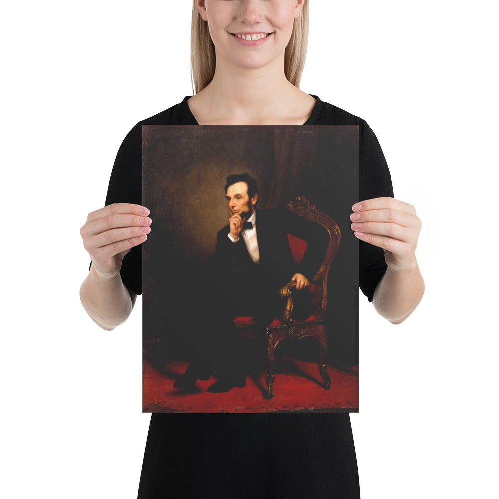 Portrait Of Abraham Abe Lincoln By George Healy Print Poster