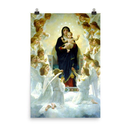 Mary Queen of Angels Maria Regina Angeli By William Bouguereau Print Poster