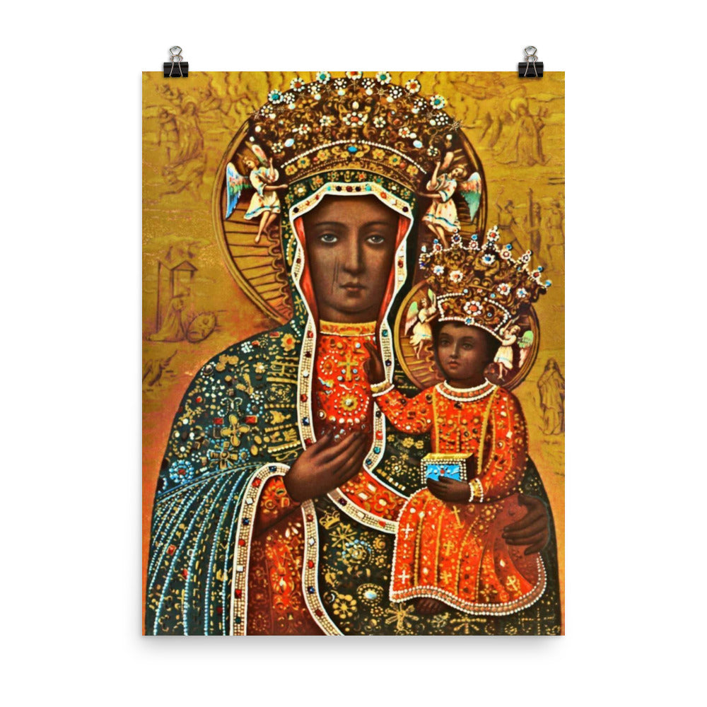 Our Lady Of Czestochowa Black Virgin Mary Madonna - Print Poster