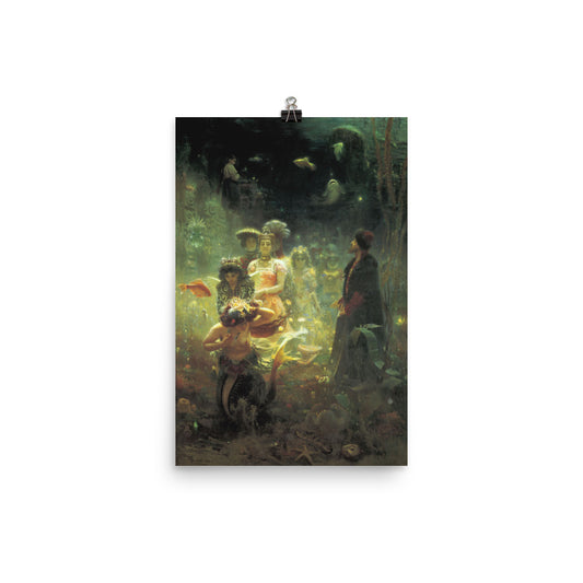 Sadko In The Underwater Kingdom By llya Repin Print Poster