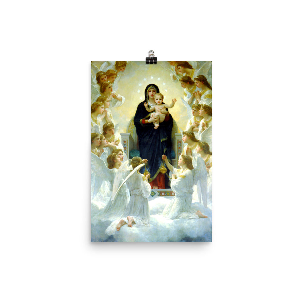 Mary Queen of Angels Maria Regina Angeli By William Bouguereau Print Poster