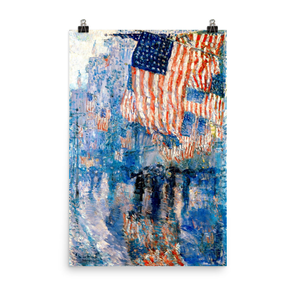 The Avenue In The Rain Painting By Frederick Childe Hassam Print Poster