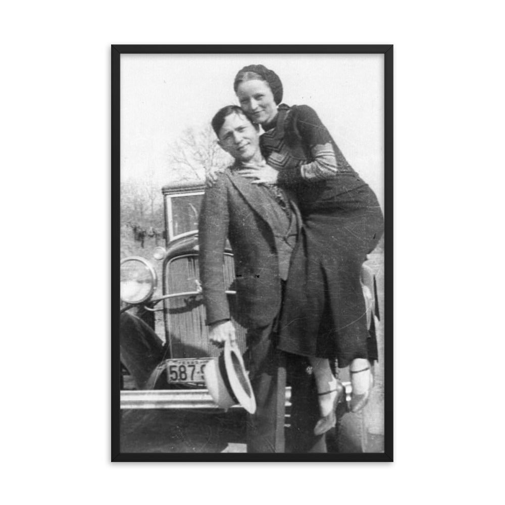Bonnie And Clyde Vintage Photo Print Poster