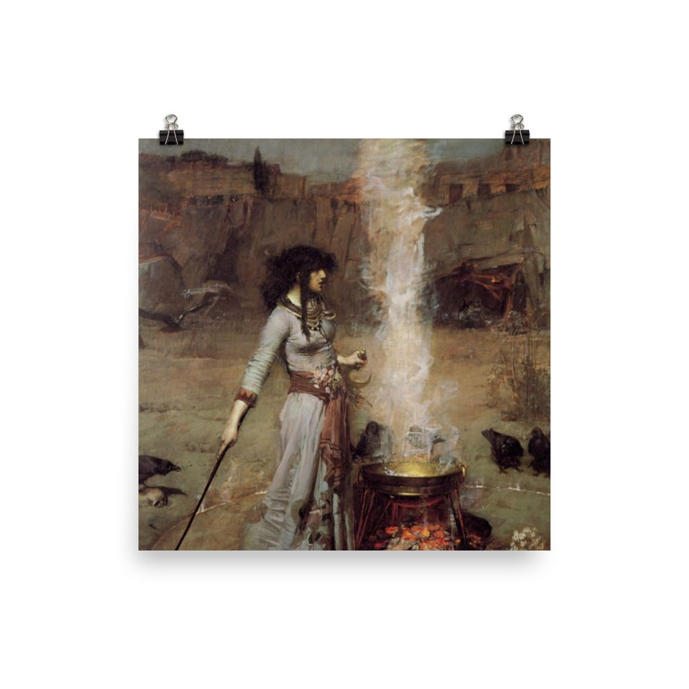 John William Waterhouse Magic Circle Print Poster