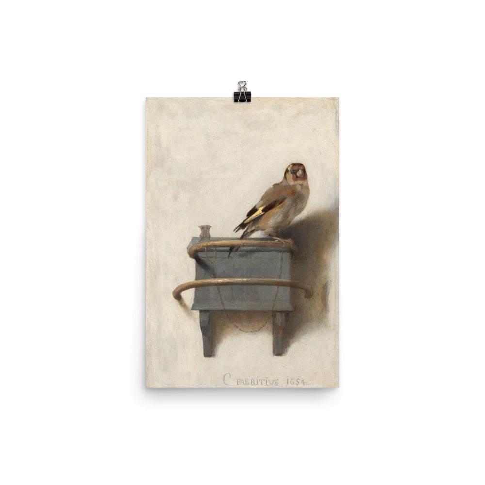 The Goldfinch By Carel Fabritius Restored Print Poster