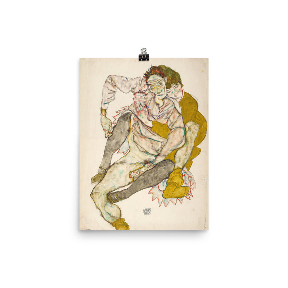 Egon Schiele Seated Couple Print Poster