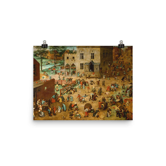 Pieter Bruegel The Elder - Children&#39;s Games Print Poster