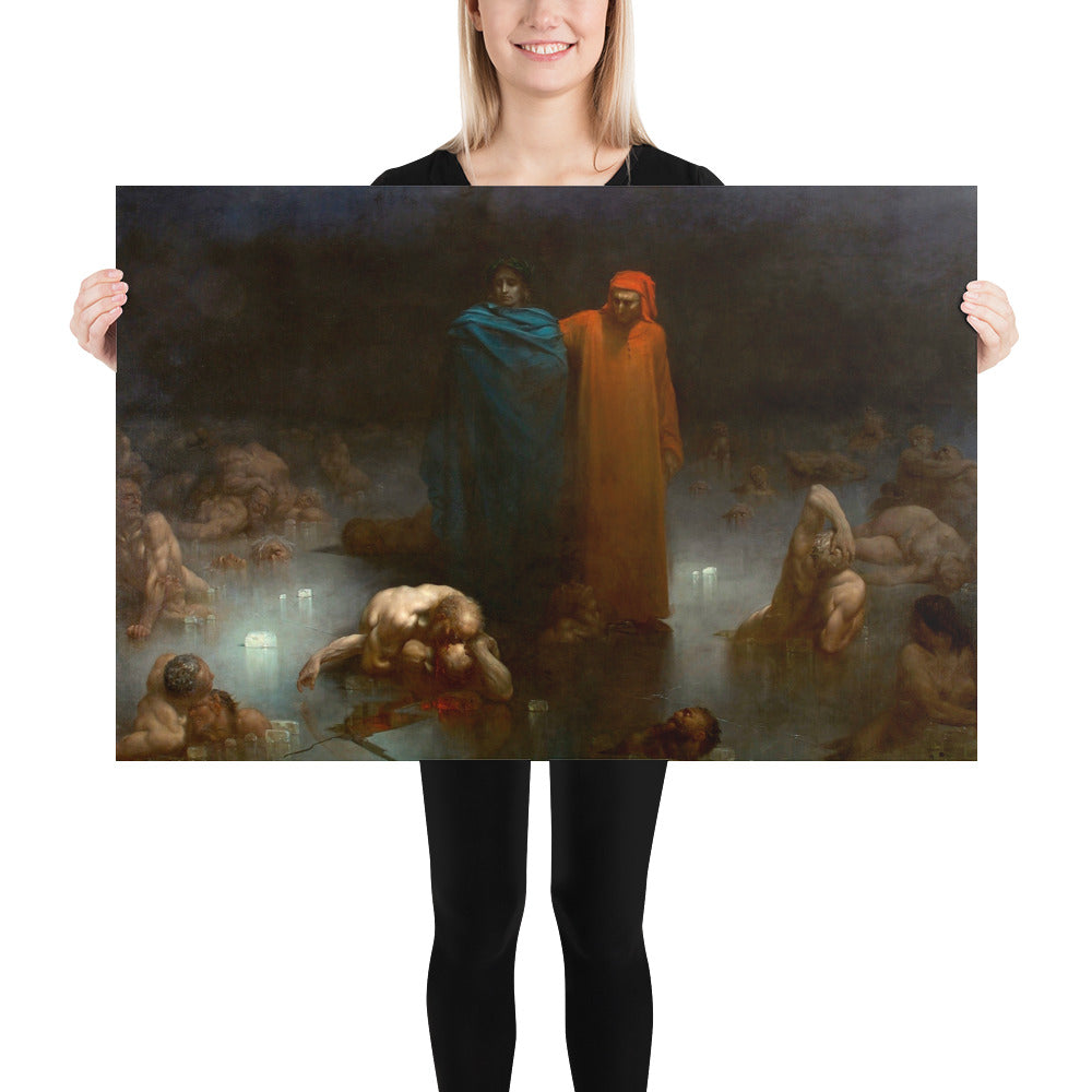 Gustave Doré - Dante And Virgil In The Ninth Circle Of Hell Print Poster
