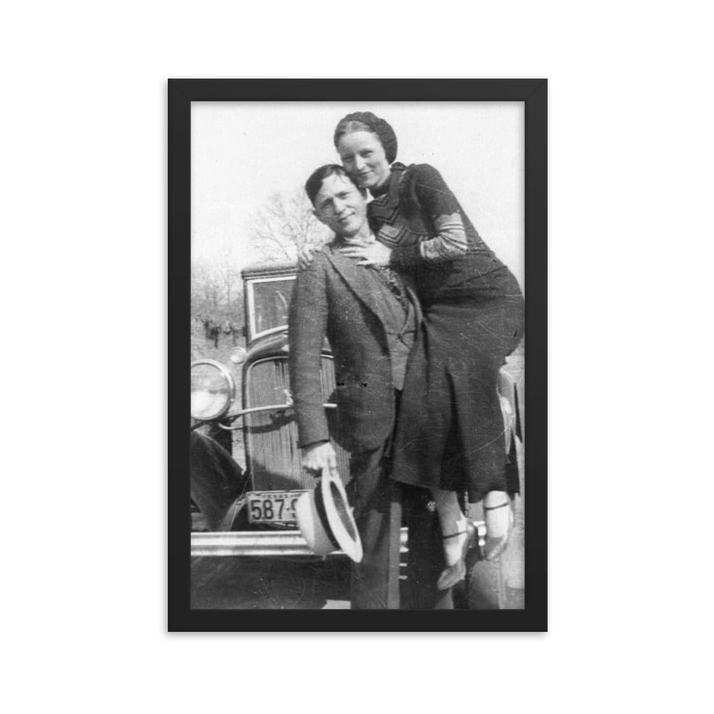 Bonnie And Clyde Vintage Photo Print Poster