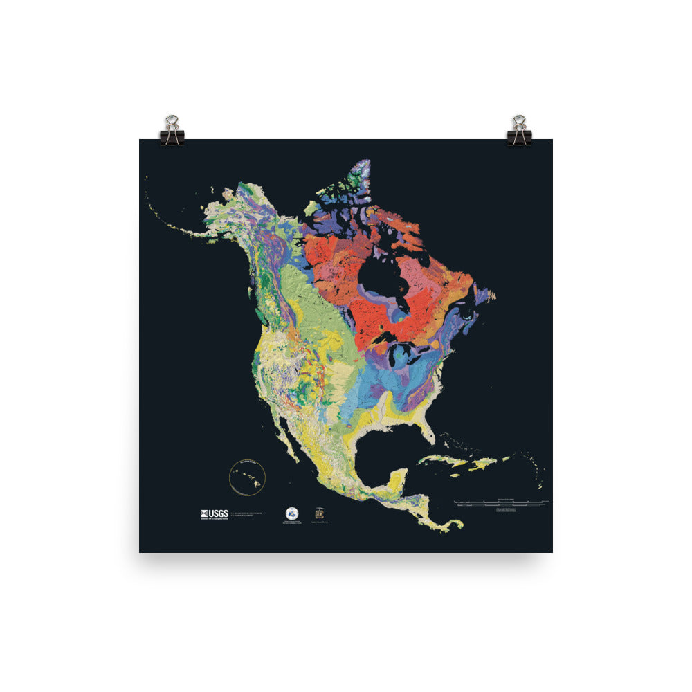 The North America Geologic Map Tapestry Of Time And Terrain Print Poster