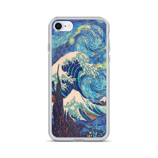 The Great Wave Starry Night I Phone Case