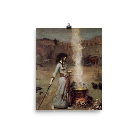 John William Waterhouse Magic Circle Print Poster