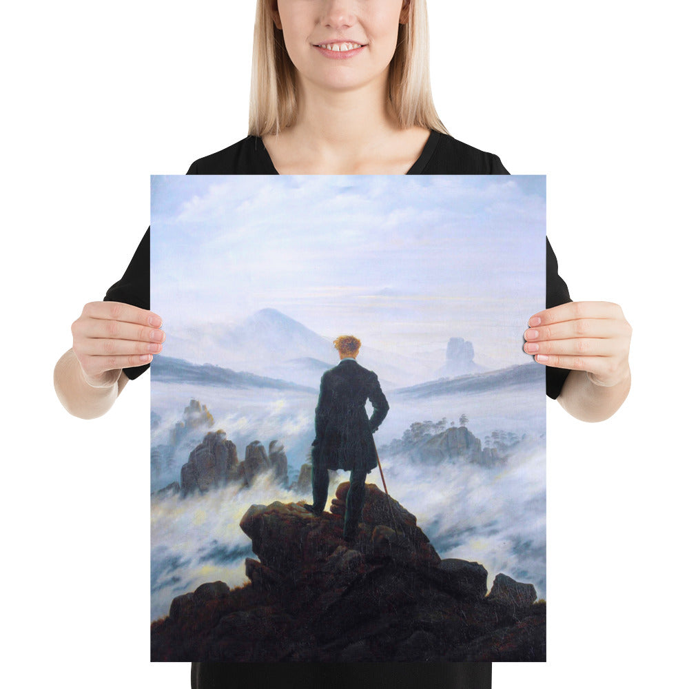 The Wanderer Above The Sea Of Fog By Caspar David Friedrich Print Poster